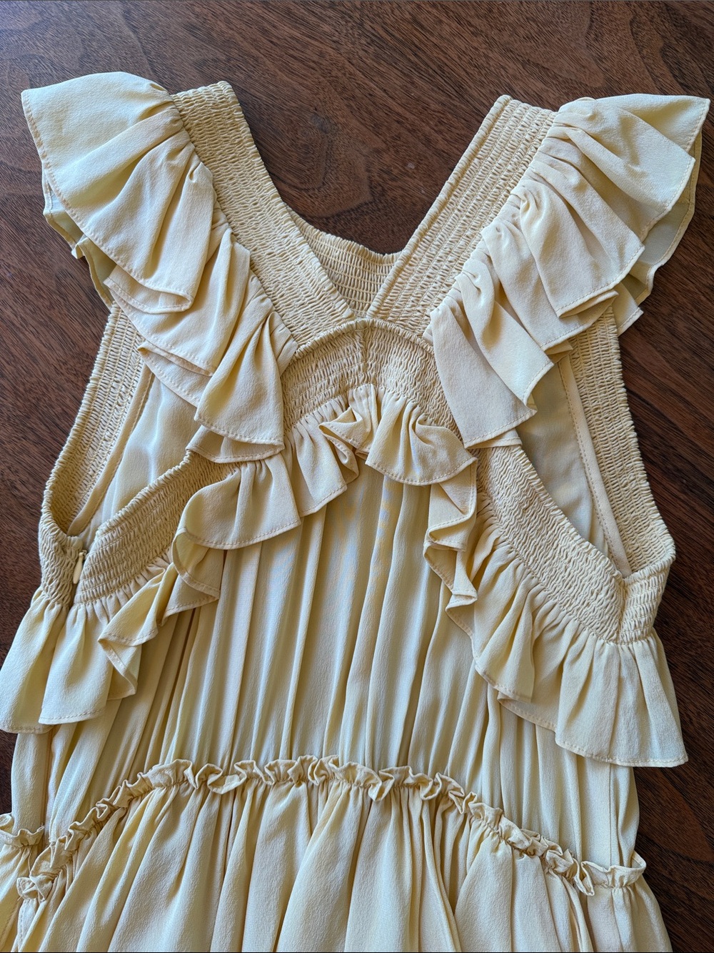 Ulla Johnson Pale Yellow Ruffle Maxi Dress - Picture 7 of 10